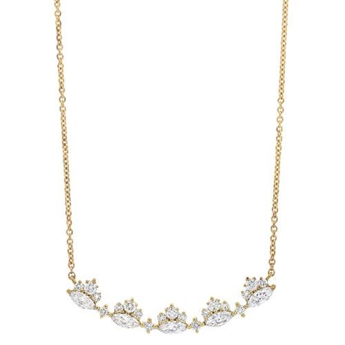 Getty Diamond Crown Cluster Necklace