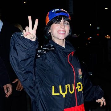 billie eilish arriving at the standard hotel's met gala after party